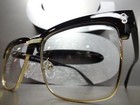 Men Classic Elegant Vintage 50 s Retro Style Clear Lens Eye Glasses Square Frame