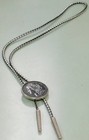 Vintage Silver South Western Style Bolo Tie W 1885 Morgan Dollar Coin 607 