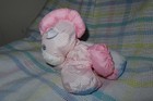 Fisher Price Puffalump Zebra Pony 1991 Vintage Plush Pink White Stars Stripes