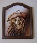 Very Rare Original 3d Genuine Leather Girl Portrait