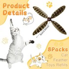 8 Pcs Cat Feather Propeller Refills Propeller Cat Toy Refills Cat Toy Feather