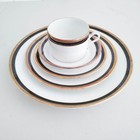 Richard Ginori New Palermo Black  22kt Gold Vintage 33 Pieces 6 Place Settings