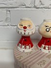Vintage Super Rare Christmas Santa Mrs Clause Holt Howard Era Bell Candle Holder