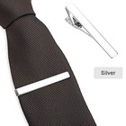 Silver Stainless Steel Tie Clip Bar Necktie  Silver Mens Clasp Clamp 2 2  Inches