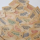 25 Vintage Fortune Tickets From Swami Carnival Machine Paper Ephemera Lot