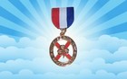Irish American Clan Friendship Freedom Patriot Service Award Medal Badge Pin Usa