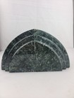 Dark Green Granite Marble Round Design 7lb Bookends 
