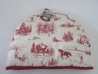Red Toile Cotton Christmas Tea Cozy Nwt