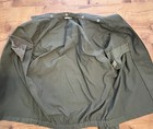 Vtg East German Bdu Jacket Olive Drab Shoulder Pockets Stretch Hem  some Wear