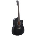 41 Inch Dreadnought Cutaway Acoustic Guitar  Basswood Body  Matte Black Finish