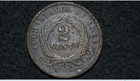 1864 Two Cent Piece   Vf Details   Partial We   Full Shield Lines    Free S h
