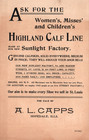 Al Capps Hopedale  Il  Hamilton Brown Shoes St Louis  1901  Victorian Trade Card