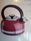 Kitchenaid 2 Qt Whistling Tea Kettle Empire Red Porcelain Enamel New