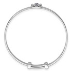 925 Sterling Silver Cz Pink And Purple Expandable Bangle Bracelet 8 25x7 6mm
