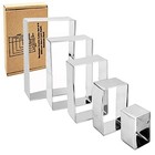 Rectangle Cookie Cutter Set-5 Pack Stainless Steel Rectangular Biscuit Molds 