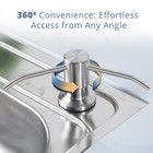 500ml Kitchen Sink Soap Dispenser Stainless Steel Pump Head With 17 Oz Bottle