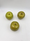 3 Fake Artificial Apples Pottery Barn Realistic Plastic Decorative Fruit Green