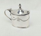 Birmingham 1918 Sterling Silver George V Mustard Pot And Salt