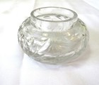 Vintage Cut Glass Vanity Powder Jar No Lid