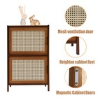 Bedroom Furniture Bamboo Nightstand 2 Drawers Bedside Cabinet Night Stand Shelf