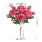 Artificial 9 Heads Silk Peony Flowers Wedding Bouquet Home Party Outdoor Decor