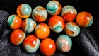 X14 Jabo 2004 Fall Classic Marbles Nm To Mint Orange Yellow Gray Blue White 5 8 