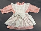 Vtg Strawberry Shortcake Smocked Pinafore Dress Pink Handmade Long Sleeve 2t
