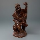 Vintage Wooden Asian Sculpture Hand Carved 6    Tall Mcm