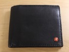 Alpine Swiss Wallet Billfold Leather Center Flip Id Window Men s Black