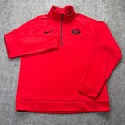 Georgia Bulldogs Nike 1 4 Zip Pullover Men L Red Running Dri-fit Fleece