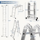 Multi-purpose Aluminium Folding Ladder  7-in-1 Heavy-duty Extension   Step La   