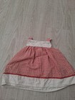Vintage Gingham Lady Bug Dress Baby Girls 6 Months