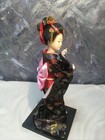 Vintage Japanese Kimono Kabuki Doll Geisha Figuerine Holding Fan 169