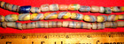  3  Strands Of Sand-cast Glass Trade Beads From Ghana  Collectible African Beads