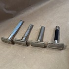 Lot Of 4 Vintage Gillette Adjustable Safety Razors Retro Shaving Collectibles
