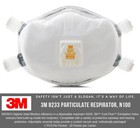 20 - 3m 8233 N100 Particulate Respirator Protection Masks Exhale Valve Expired