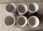 Le Creuset Stoneware Set Of 6 Footed Egg Cups Shell Pink New Nib