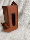 Vintage   Antique Tin  Steel Wall Mounted Kitchen Match Holder