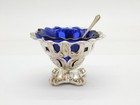 Victorian Sterling Silver Rococo Shell Style Salt Cellar Antique 1845 Sheffield