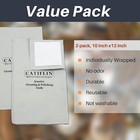 Catiflin 2pcs Jewelry Cleaning Polishing Cloth Silver Gold 10x12