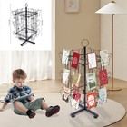Greeting Card Rack Spins 24 Pocket Black Retail Display 5  X 7 Cards Sign Holder