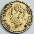 1948 Hong Kong 10 Cents Km  25 Circulated Condition