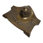 Antique 8 5  Bronze Art Nouveau Desk Inkwell