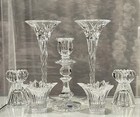 Crystal Candle Holders Table Centerpiece Candlesticks Glass Wedding Decor 7 Pc  