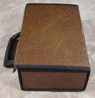 Vintage 12 Audio Cassette Tape Carry Storage Case Brown Vinyl W  12 Tapes