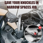 Professional Offset Extension Wrench With Adapters For Tight Spaces