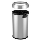 65l 17 Gal Open Top Trash Can Commercial Heavy Duty Brushed For Outdoor Kitchen