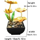 Lighted Lotus Flower Tabletop Water Fountain Indoor Zen Desktop Decor W  Pump