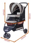 3 Wheel Dog Pet Cat Stroller Best Lightweight Foldable Compact Portable up 30lbs