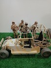 4 Gi Joe s W tactical Camouflage Dune Buggy Vintage 24  Desert Vehicle Lot